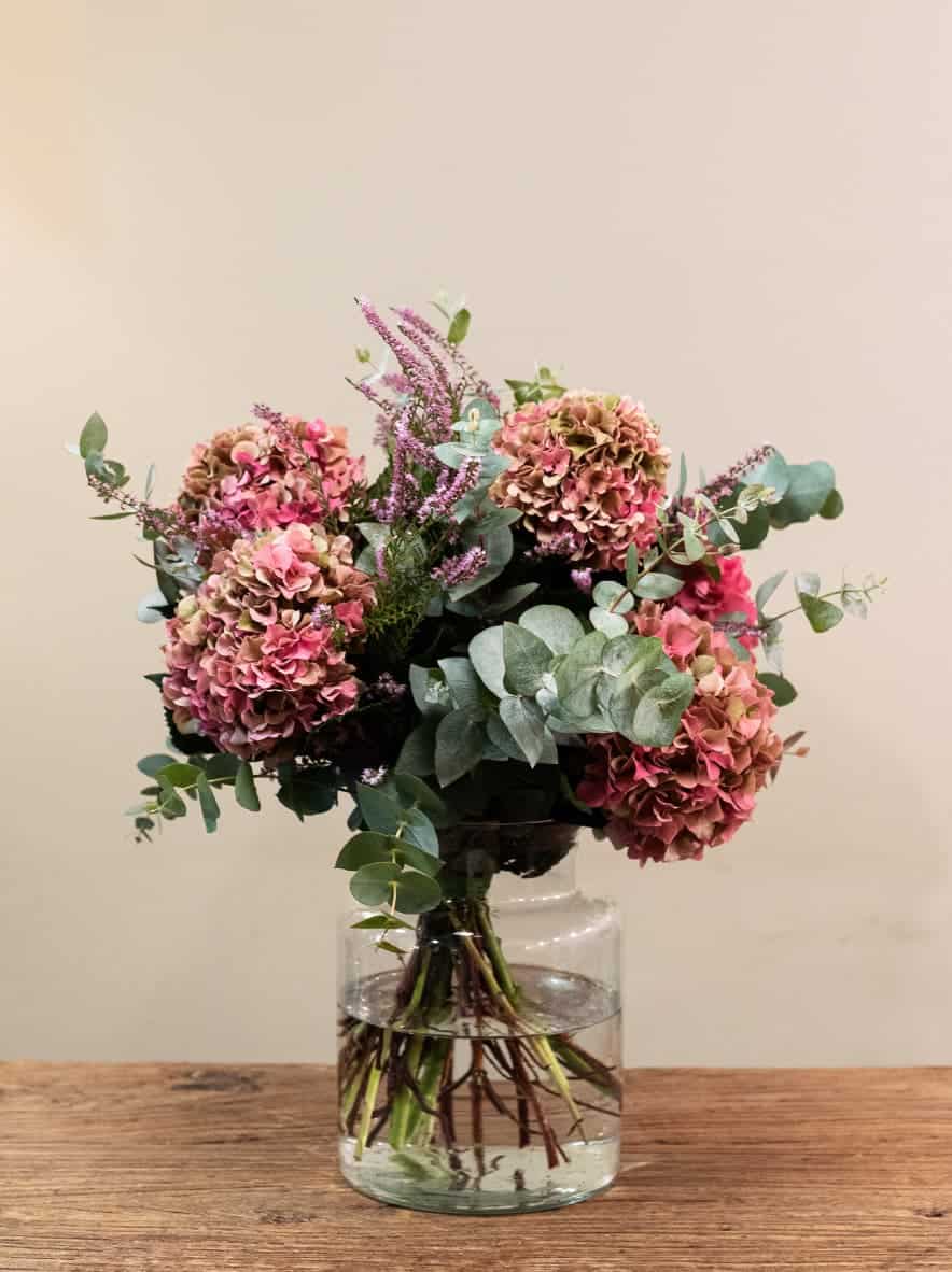 Ramo de Hortensias rosadas