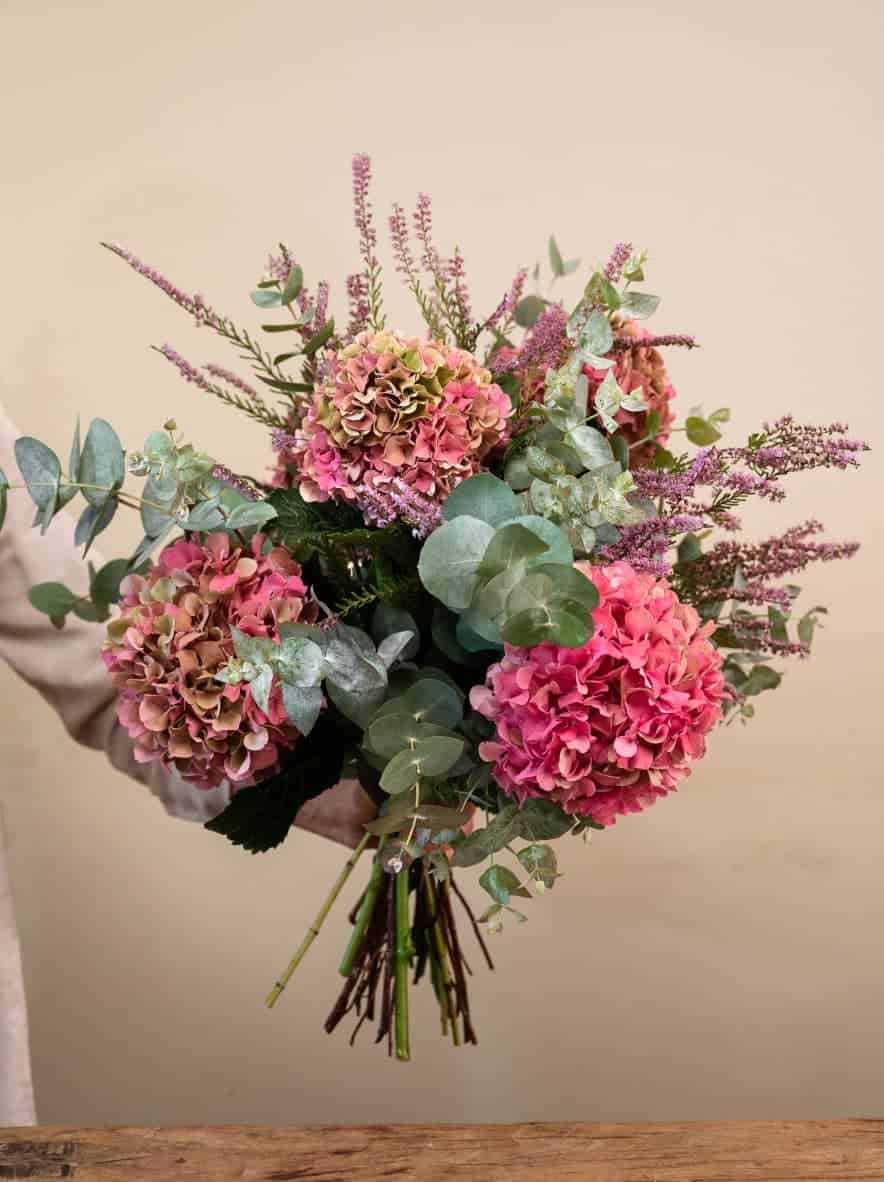 Ramo de Hortensias rosadas