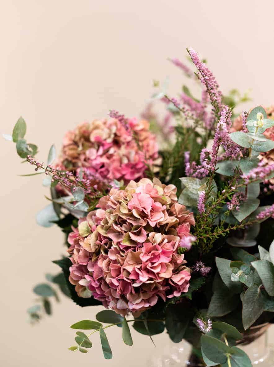 Ramo de Hortensias rosadas